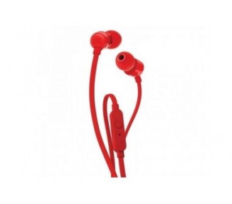 Auriculares de Boton JBL T110 Rojo