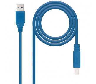 h2Cable USB 30 impresora tipo A M B M Azul 20m h2divCable USB 30 con conector tipo A USB 30 9Pin macho en un extremo y tipo B U