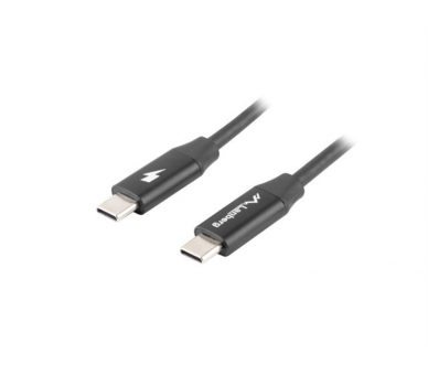 CABLE LANBERG USB C MACHO MACHO 1M QUICK CHARGE 40 NEGRO