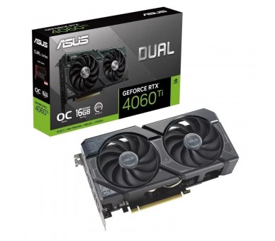 ph2ASUS Dual GeForce RTX8482 4060 Ti OC Edition 16GB GDDR6 con dos potentes ventiladores Axial tech y un diseno de 25 ranuras p