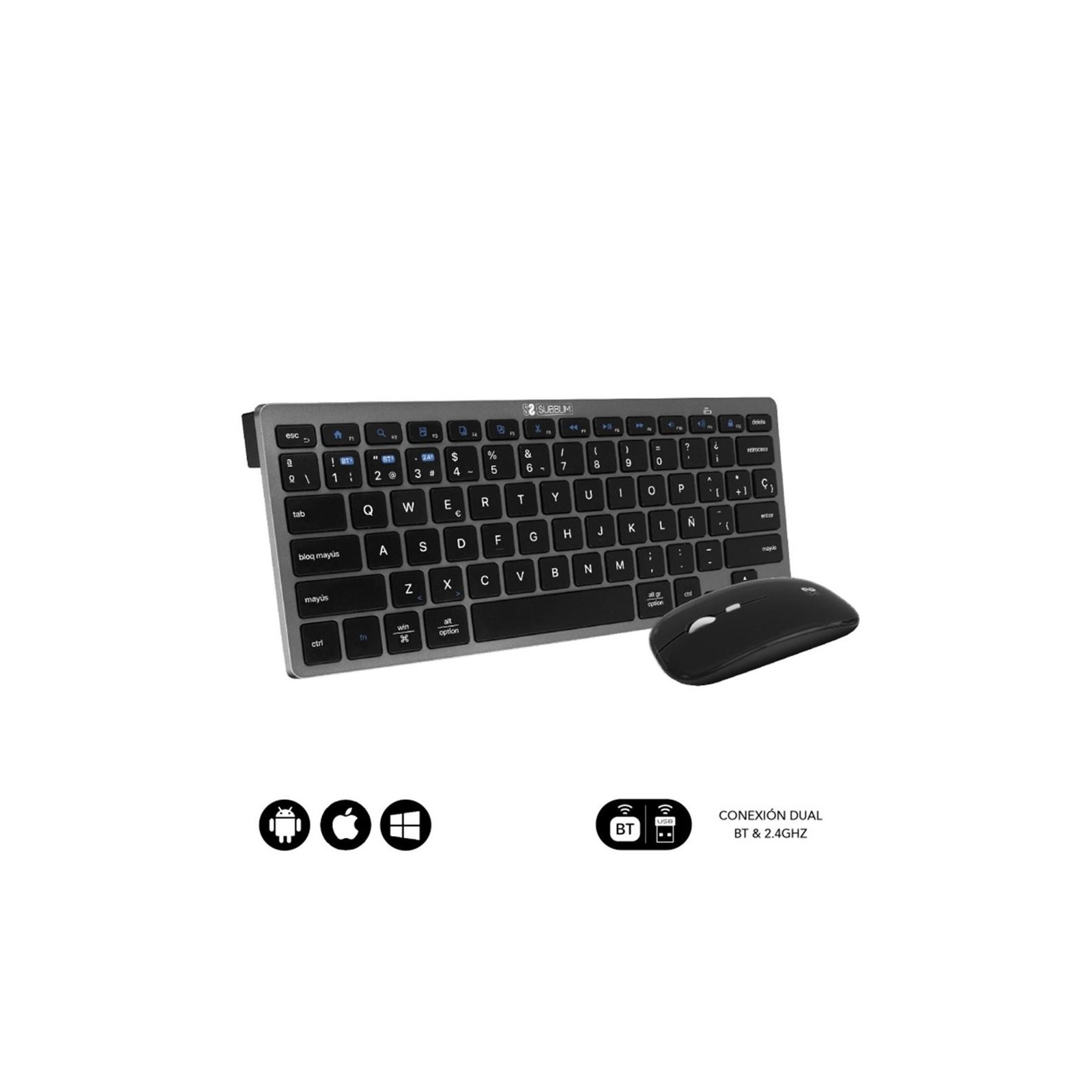 Teclado raton subblim subkbc oco020 inalambrico