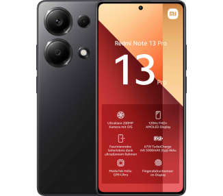 SMARTPHONE XIAOMI REDMI NOTE 13 PRO 667 4G 8GB RAM 256GB ROM MIDNIGHT BLACK