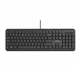 CANYON TECLADO ALÁMBRICO HKB-20 ES LAYOUT SERIE VELVET TREAD NEGRO