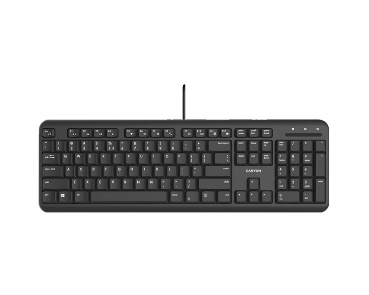 CANYON TECLADO ALÁMBRICO HKB-20 ES LAYOUT SERIE VELVET TREAD NEGRO