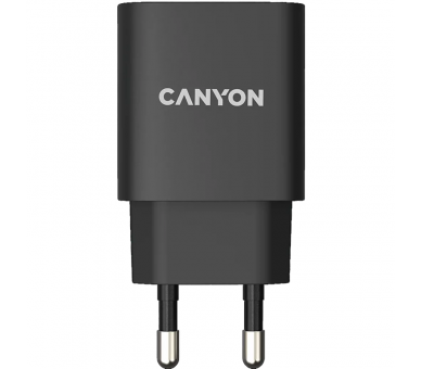 CANYON CARGADOR H-20-02 PD 20W USB-C NEGRO