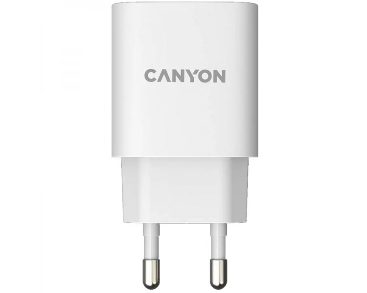 CANYON CARGADOR H-20-04 PD 20W QC 3.0 18W USB-A USB-C BLANCO