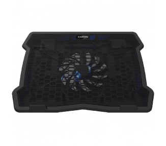 CANYON SOPORTE REFRIGERACION PARA PORTATILES HASTA 15.6" NS02 1VENTILADOR 2USB LED NEGRO