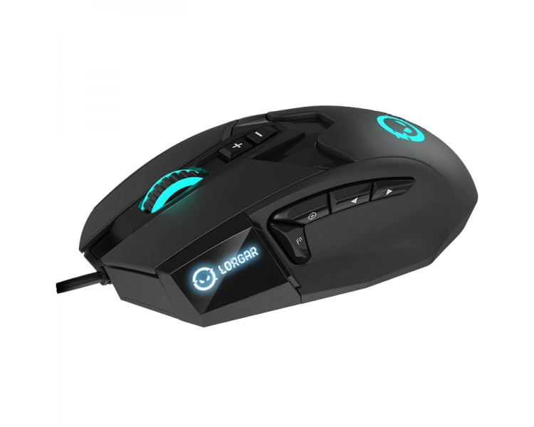 LORGAR RATON GAMING STRICTER 579 RGB 9 BOTONES NEGRO