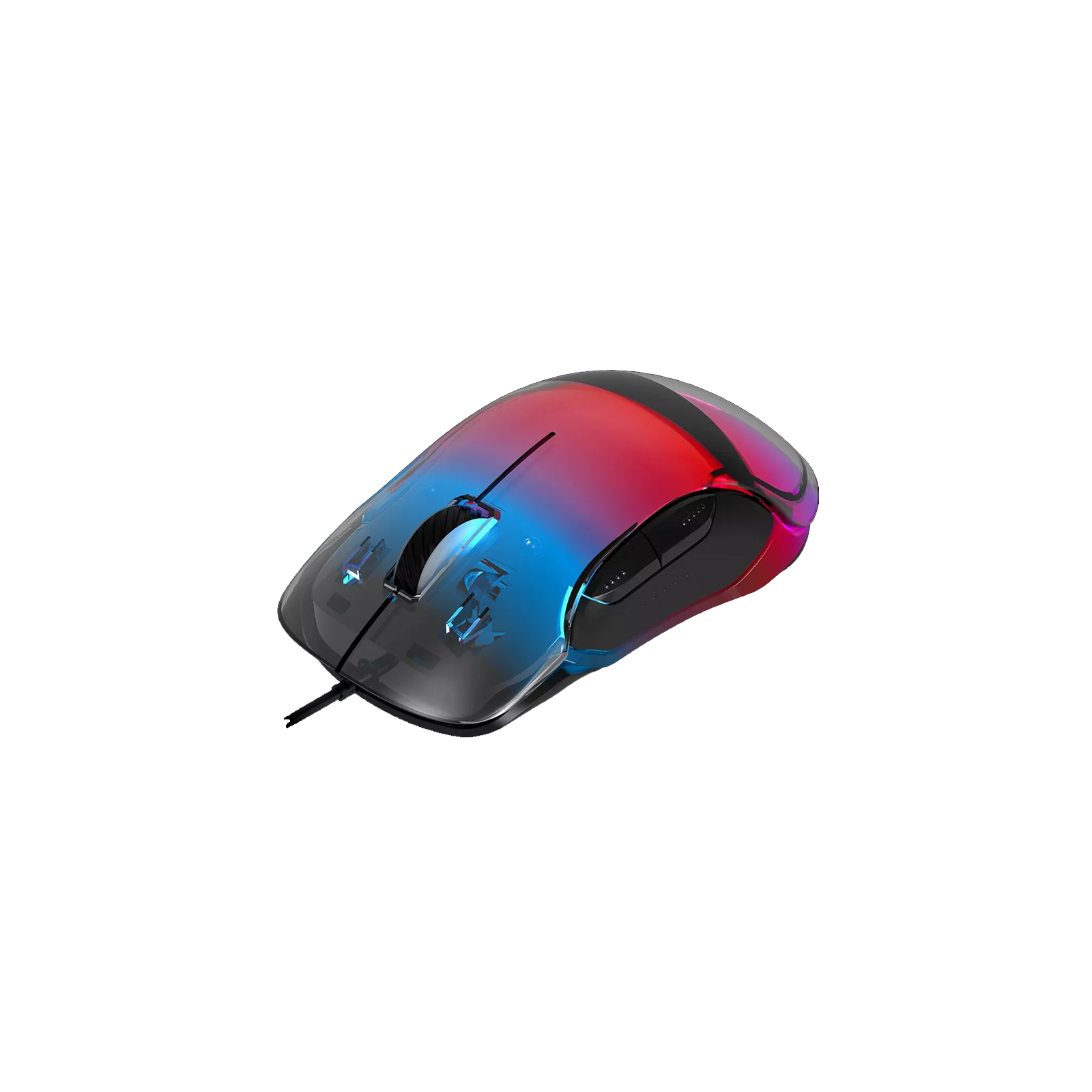 CANYON RATON GAMING BRAVER GM-728 RGB 6 BOTONES TRANSPARENTE