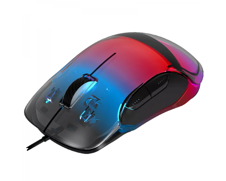 CANYON RATON GAMING BRAVER GM-728 RGB 6 BOTONES TRANSPARENTE