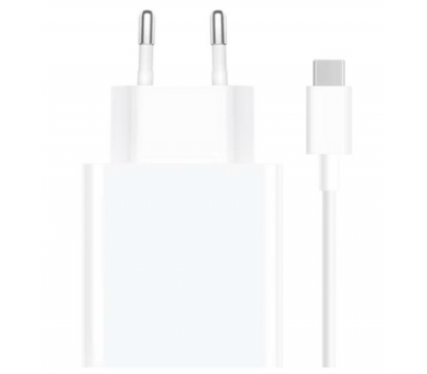 CARGADOR DE PARED XIAOMI TIPO A 33W CABLE WHITE