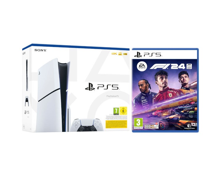 CONSOLA WHITE SLIM EDITION + DUALSENSE (1TB) + EA SPORTS F1 24