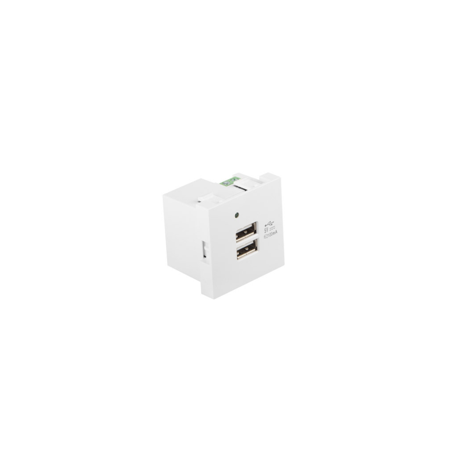 ROSETA PARED LANBERG 230V 2 X USB 5V 21A BLANCO