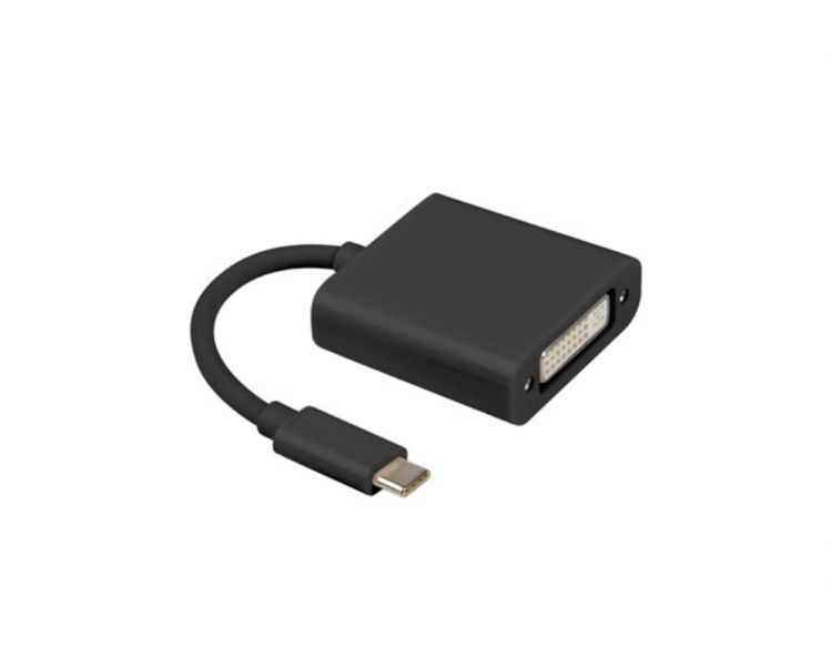 ADAPTADOR USB LANBERG USB C M 31 A DVI I H 245 DUAL LINK 15CM NEGRO