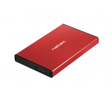 CAJA EXTERNA NATEC RHINO GO DISCO DURO 25 USB 30 SATA ROJA