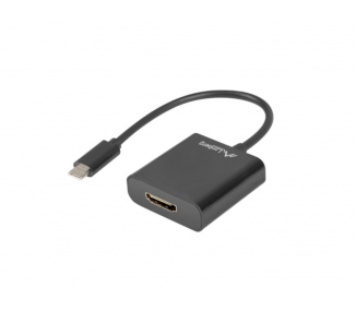 ADAPTADOR USB LANBERG USB C M 31 A HDMI H 15CM DISPLAYPORT ALT MODE NEGRO