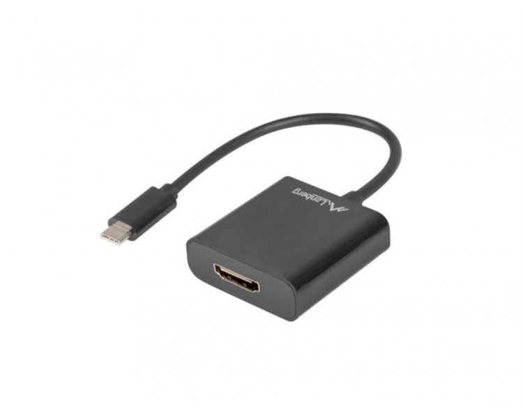 ADAPTADOR USB LANBERG USB C M 31 A HDMI H 15CM DISPLAYPORT ALT MODE NEGRO