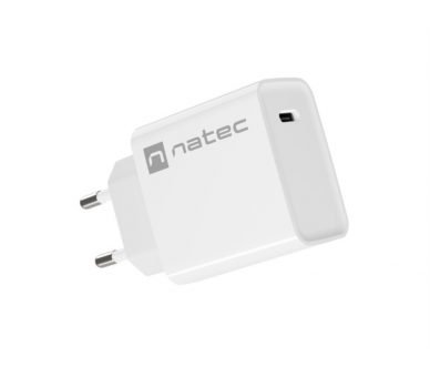 CARGADOR NATEC RIBERA 20W 1XUSB C PD30 QC30 BLANCO