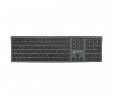 TECLADO WIRELESS NATEC DOLPHIN SLIM SWITCH X SCISSOR BT50 BT30 24GHz ALUMINIO