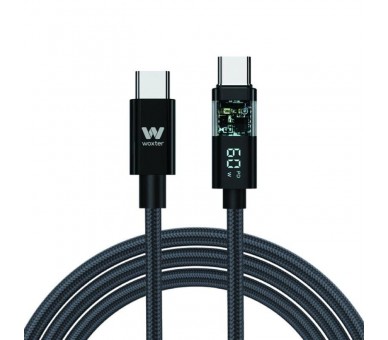 ph2WOXTER CABLE TYPE C 60W DISPLAY 2M h2ul libEspecificaciones b liliCable de carga rapida y datos de 60W transmision de alta v