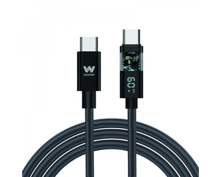 ph2WOXTER CABLE TYPE C 60W DISPLAY 2M h2ul libEspecificaciones b liliCable de carga rapida y datos de 60W transmision de alta v