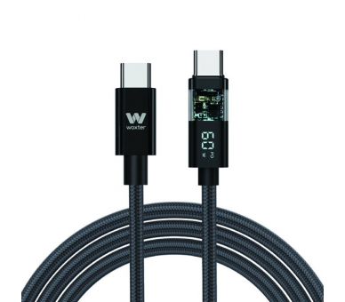 ph2WOXTER CABLE TYPE C 100W DISPLAY 2M h2ul libEspecificaciones b liliCable de carga rapida y datos de 100W transmision de alta