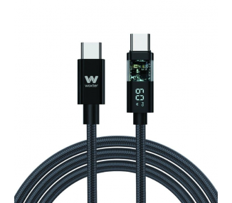 ph2WOXTER CABLE TYPE C 100W DISPLAY 2M h2ul libEspecificaciones b liliCable de carga rapida y datos de 100W transmision de alta