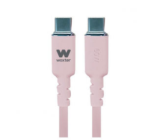 ph2WOXTER CABLE TYPE C 60W PINK SILICON 12M h2ul libEspecificaciones b liliCable de carga rapida y datos de 60W transmision de 