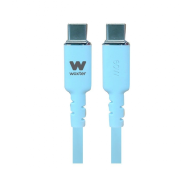 ph2WOXTER CABLE TYPE C 60W BLUE SILICON 12M h2ul libEspecificaciones b liliCable de carga rapida y datos de 60W transmision de 