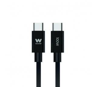 ph2WOXTER CABLE TYPE C 100W BLACK 2M h2ul libEspecificaciones b li liCable de carga rapida y datos de 100W transmision de alta 