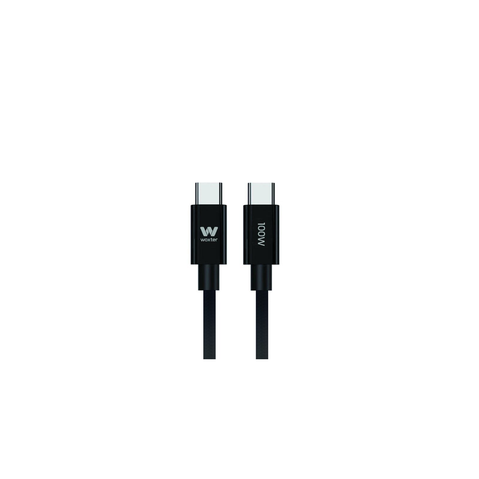 p ph2WOXTER CABLE TYPE C 100W BLACK 3M h2ul libEspecificaciones b li liCable de carga rapida y datos de 100W transmision de alt