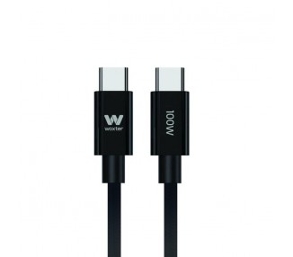 p ph2WOXTER CABLE TYPE C 100W BLACK 3M h2ul libEspecificaciones b li liCable de carga rapida y datos de 100W transmision de alt