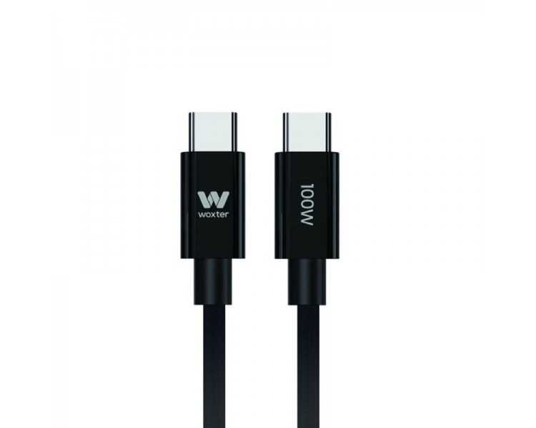 p ph2WOXTER CABLE TYPE C 100W BLACK 3M h2ul libEspecificaciones b li liCable de carga rapida y datos de 100W transmision de alt