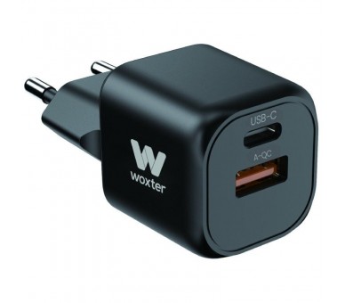 h2WOXTER 2PORT MINI CHARGER Mini cargador rapido de 20W h2divpMini Cargador Rapido 1 Toma USB C USB A ppPuedes cargar un dispos