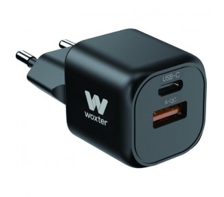 h2WOXTER 2PORT MINI CHARGER Mini cargador rapido de 20W h2divpMini Cargador Rapido 1 Toma USB C USB A ppPuedes cargar un dispos