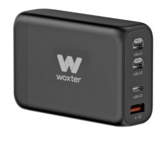 h2WOXTER 140W 4PORT 1USBA3C 5A CABLE C h2divpCargador Rapido 140W GaN 3 Tomas USB C USB A ppPuedes cargar tres dispositivo USB 