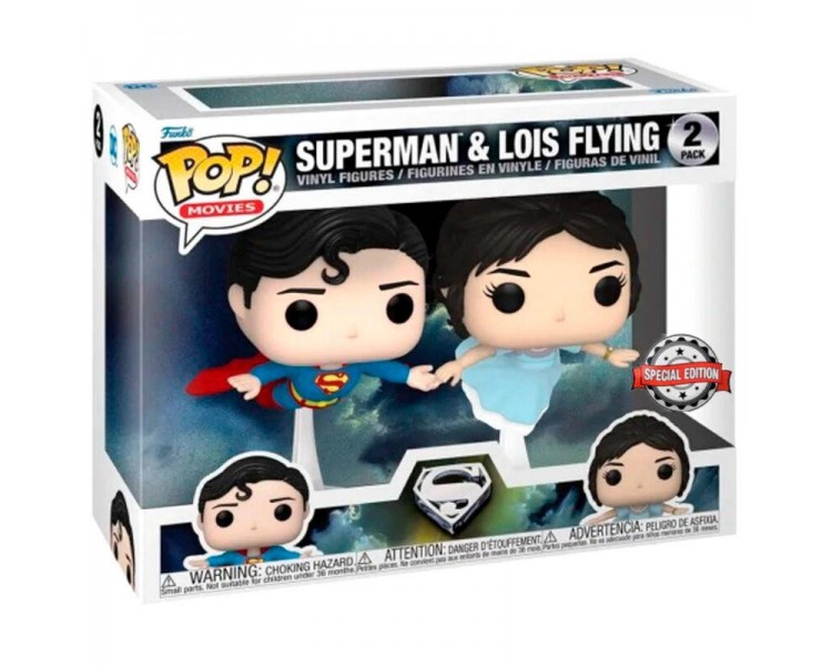 Blister 2 Figuras Pop Dc Comics Superman & Lois Flying Exclu