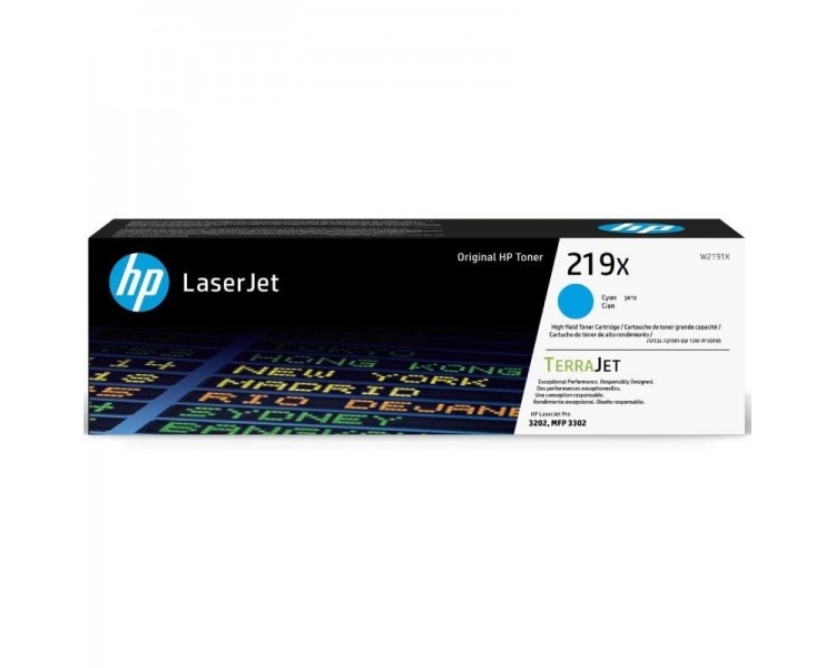 p ph2Cartucho de Toner Original HP LaserJet 219X de alta capacidad cian h2pLos cartuchos de toner HP TerraJet se han disenado p