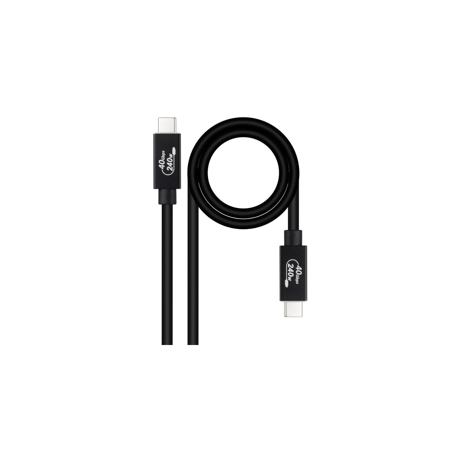 h2Cable USB 4 Gen 3x2 40Gbps 5A 240W USB C M USB C M Negro 1 m h2divbr divdivh2Especificacion h2pulliIdeal para conectar su nue