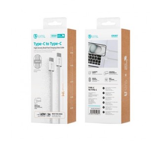 CABLE UNI USB TIPOC A USB TIPOC 60W 3A