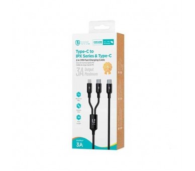 CABLE UNI USB TIPOC A USB TIPOC Y LIGHTNING