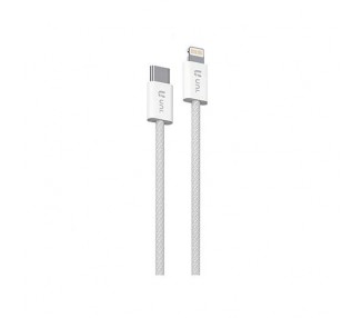 CABLE UNICO USB TIPOC A LIGHTNING 30W 1M PVC