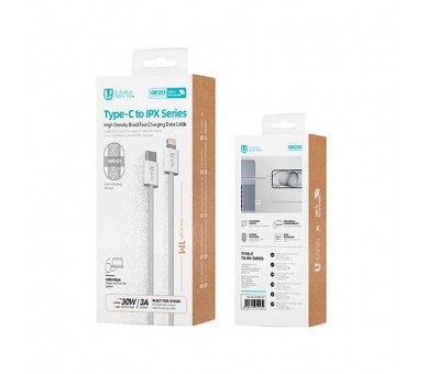 CABLE UNICO USB TIPOC A LIGHTNING 30W 1M PVC