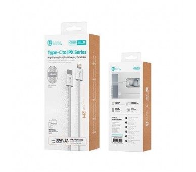 CABLE UNICO USB TIPOC A LIGHTNING 30W 3A