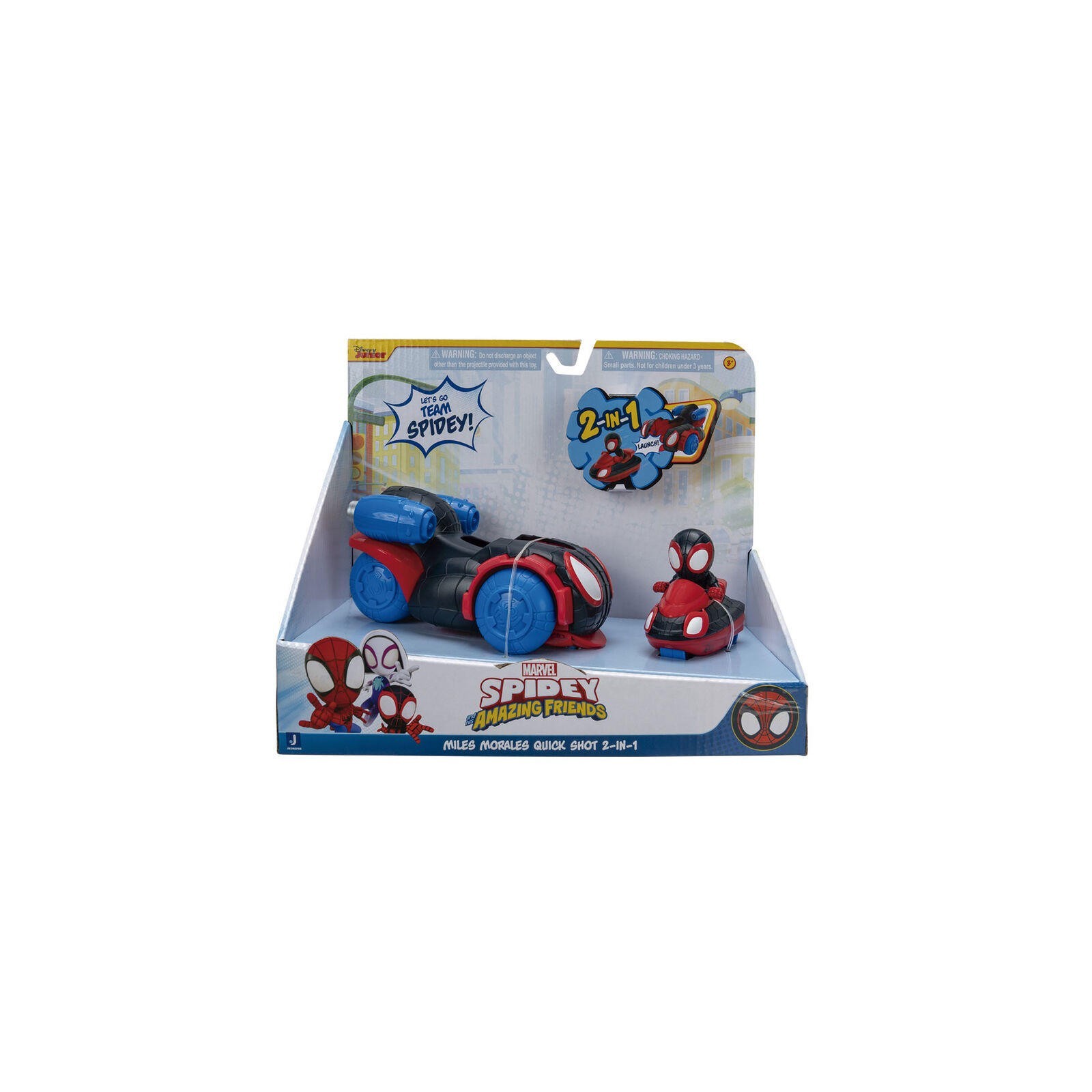 Set Figura Miles Morales + Vehiculo Spidey Marvel