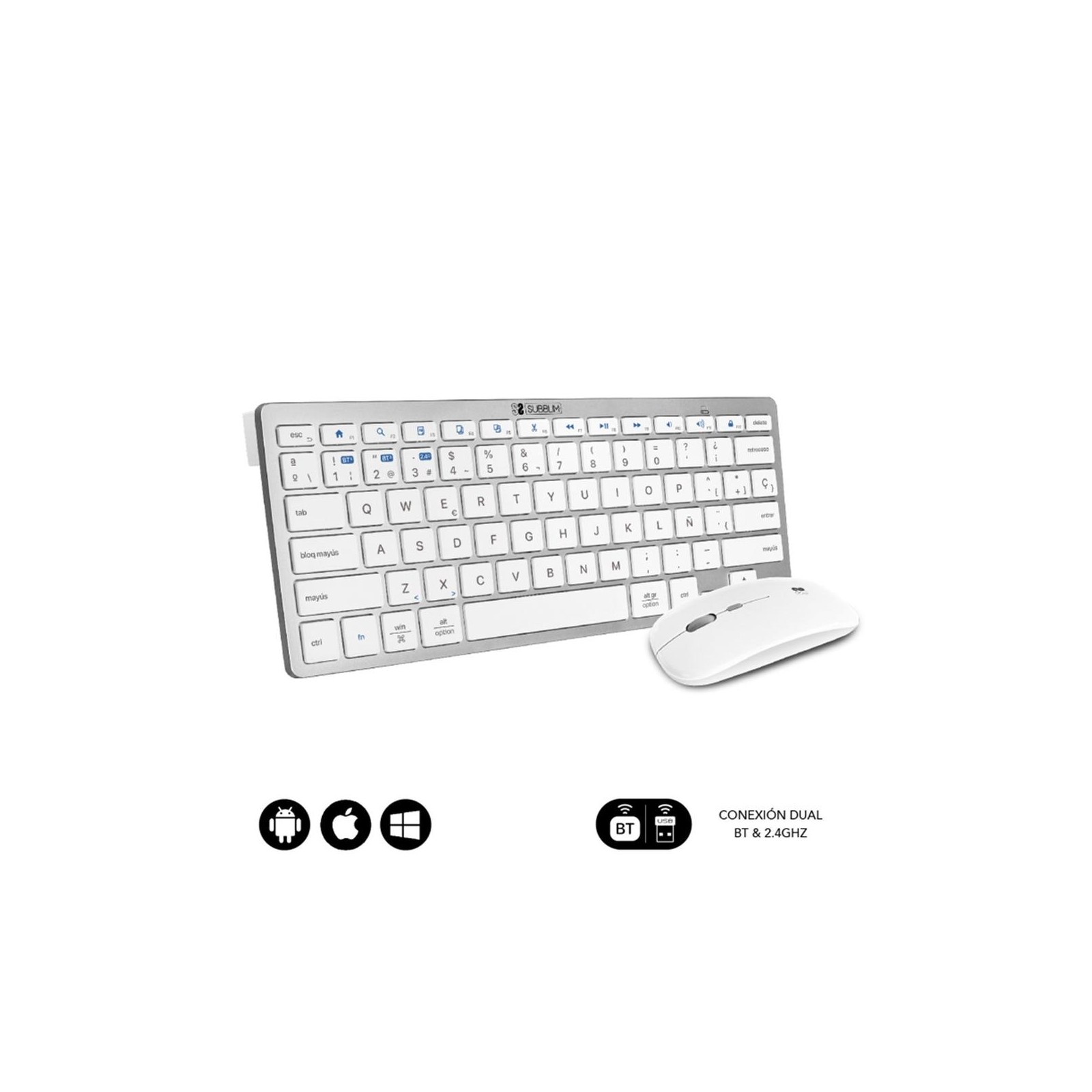 Teclado raton subblim subkbc oco010 inalambrico