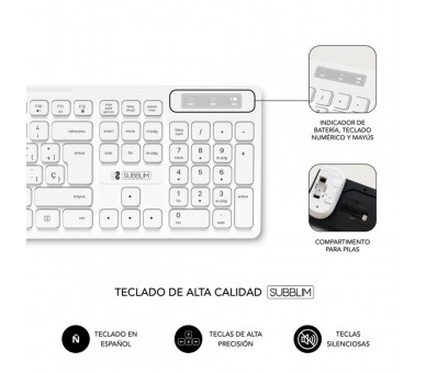 Teclado raton subblim subkbc cssw11 inalambrico