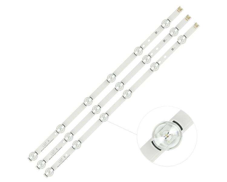 KIT 3 TIRAS LED LG INNOTEK DRT 32 6916L-1974A 6916L-1975A LG 32LB561B 32LF5610