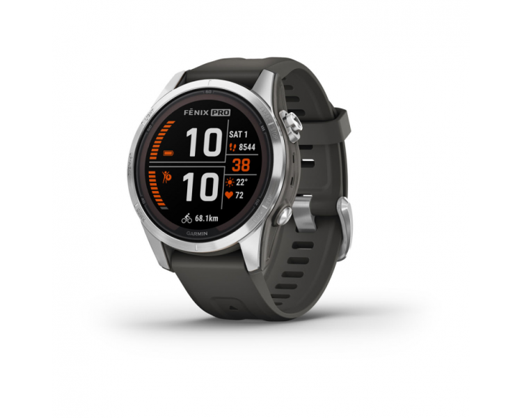 SMARTWATCH GARMIN FENIX 7S PRO SOLAR GLASS SS W GRAPHITE BAND