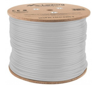 BOBINA CABLE RED LANBERG FTP RJ45 CAT6A SOLIDO CU AWG24 LSZH CPR 305M GRIS FLU